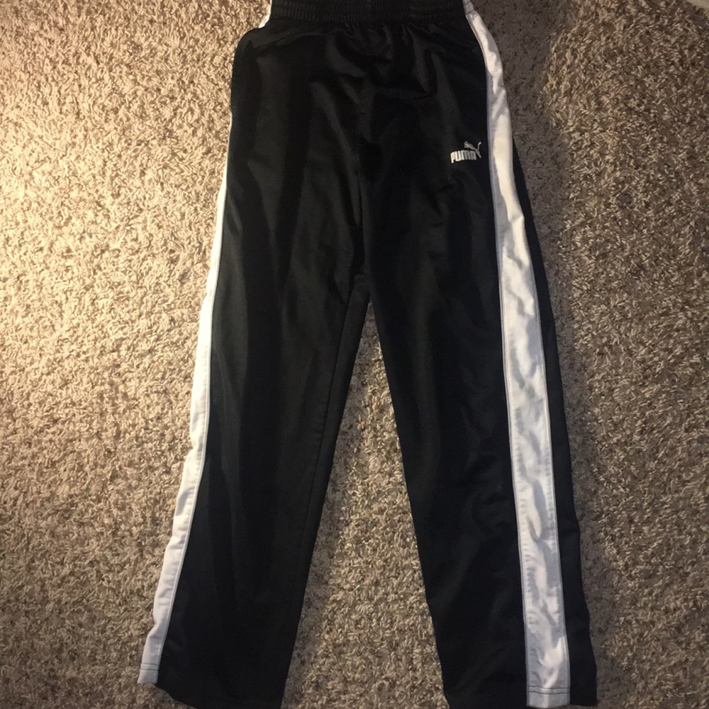 Black with a white stripe Sweatpants